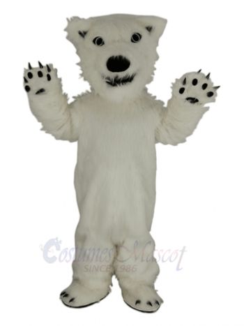 Happy Polar Bear Mascot Costume Animal