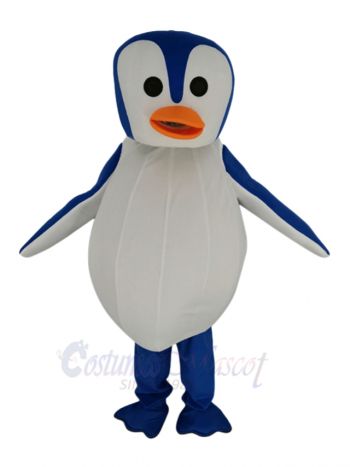 Blue and White Penguin Mascot Costume Animal