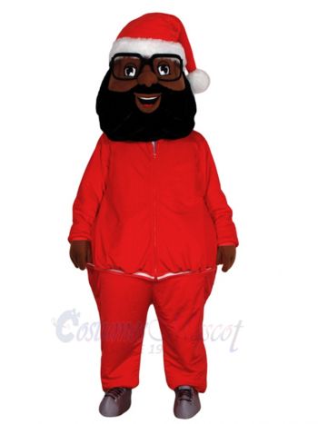 Black Santa Claus Father Christmas Mascot Costumes People