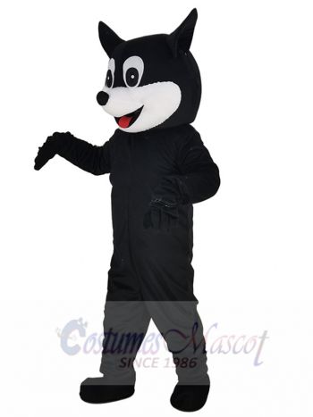 Cute Happy Black Cat Mascot Costume Animal