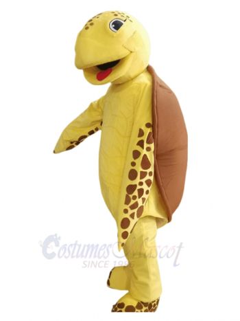 Golden and Brown Turtle Mascot Costume Animal