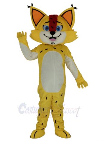 Cute Yellow Leopard Mascot Costume Animal