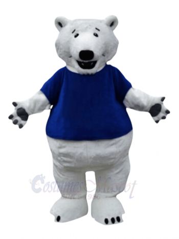 Polar Bear Mascot Costume with T-shirts