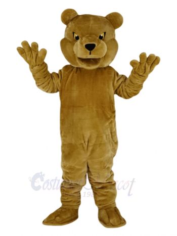 Long-haired Brown Bear Mascot Costume Animal