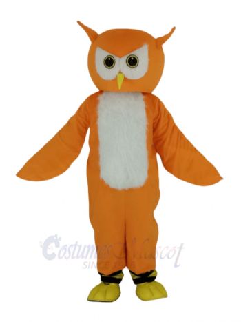 Orange Ollie Owl Mascot Costume Animal