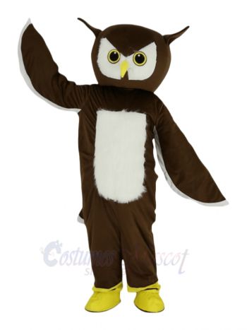 Cute Brown Owl Mascot Costume Animal