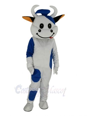 Blue Cattle Cow Mascot Costume Animal