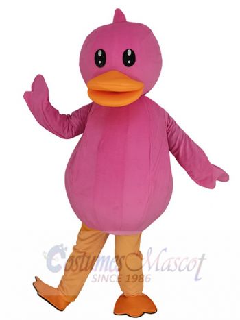 Cute Pink Duck Mascot Costume Animal