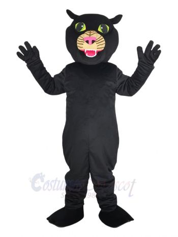 Happy Panther Mascot Costume Animal