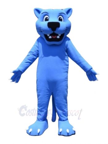 Blue Panther Leopard Mascot Costume