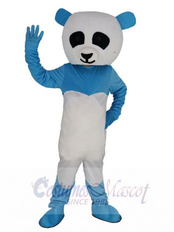 Blue and White Panda Mascot Costume Animal