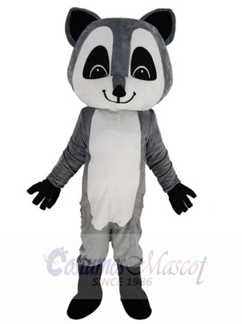 Friendly Gray Raccoon Mascot Costume Animal