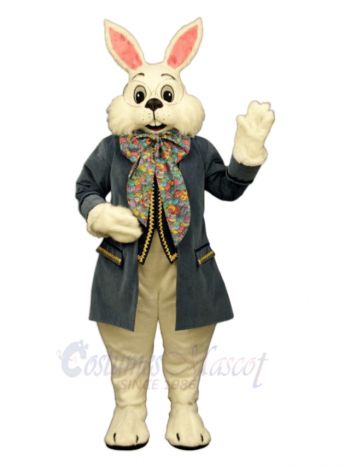 Wendell Blue Rabbit Easter Bunny Mascot Costume