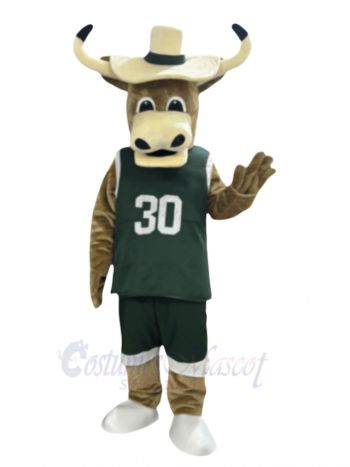 Texas Longhorns Bull in Dark Green Sportswear Mascot Costume