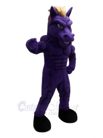 Purple Mustang Horse Mascot Costumes