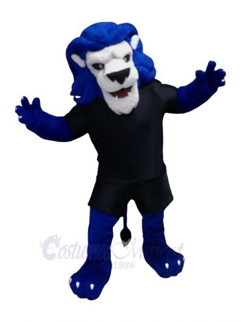 Fierce Blue Lion Mascot Costumes