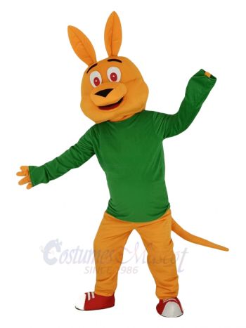 Orange Kangaroo Mascot Costume Animal