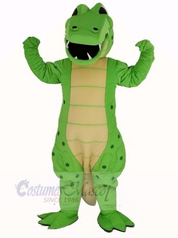 Power Green Crocodile Mascot Costume Animal