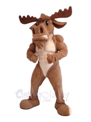 Power Muscly Moose Mascot Costumes