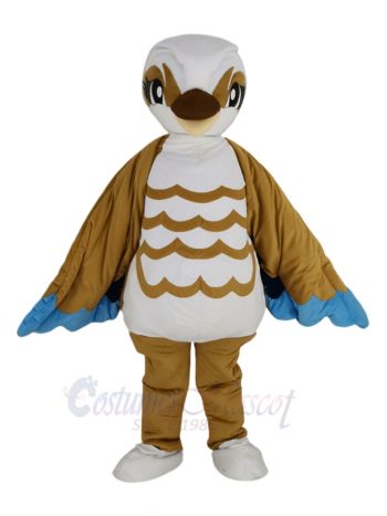 Brown and White Bird Mascot Costume Animal