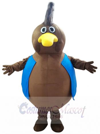 Brown Long Beak Bird Mascot Costume Animal