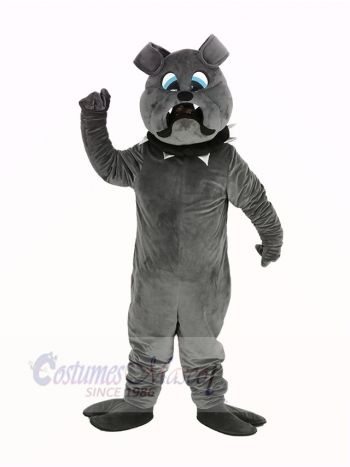 Fierce Grey Bulldog Mascot Costume Animal