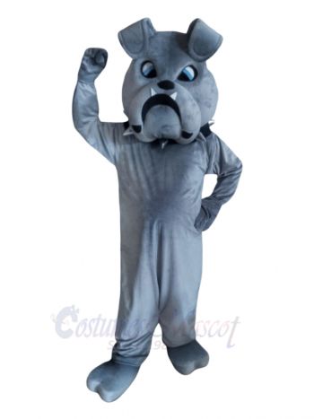 Grey Bulldog Mascot Costume Adult