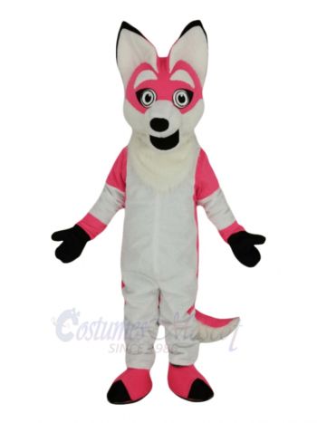 Pink Fox with Long Tail Mascot Costume Animal