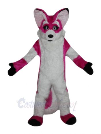 Fursuit Pink Fox Mascot Costume