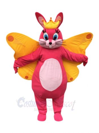 Pink Butterfly Easter Bunny Mascot Costumes