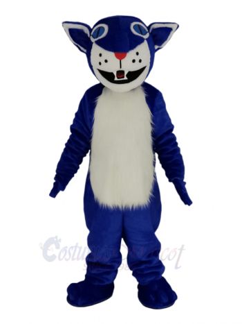 Dark Blue Wildcat Mascot Costume Animal