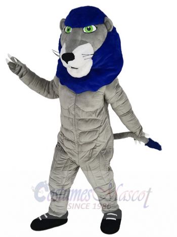 Power Lion Mascot Costume Animal with Green Eyes