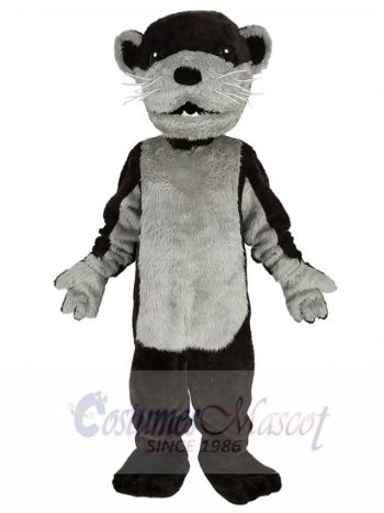 Gray Otter Mascot Costume Animal