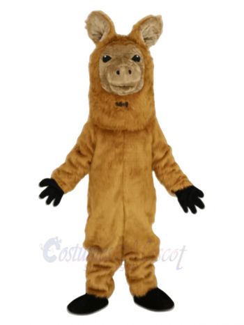 Brown Alpaca Sheep Mascot Costume Animal