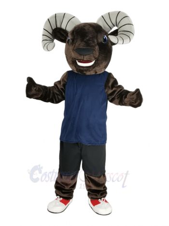 Dark Brown Sport Ram Mascot Costume Animal