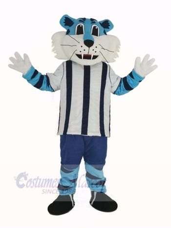 Blue Tiger Mascot Costume Animal