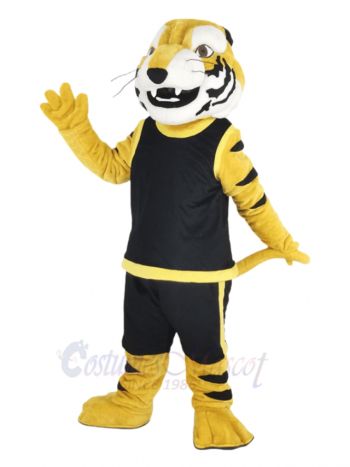 Fierce Yellow Tiger Mascot Costume Animal