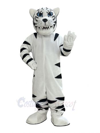 Sharp Teeth White Tiger Mascot Costume Animal