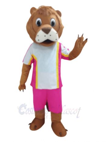 Lion in Sports Suit Mascot Costume Animal