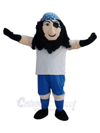 One-Eyed Pirate Captain Mascot Costume People