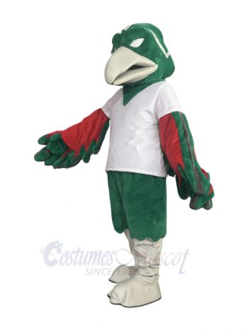 Strong Green Phoenix Mascot Costume