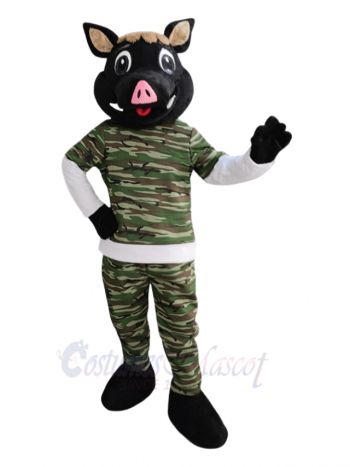 Black Boar Mascot Costume Animal