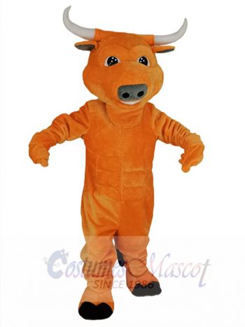 Robust Orange Bull Mascot Costume Animal