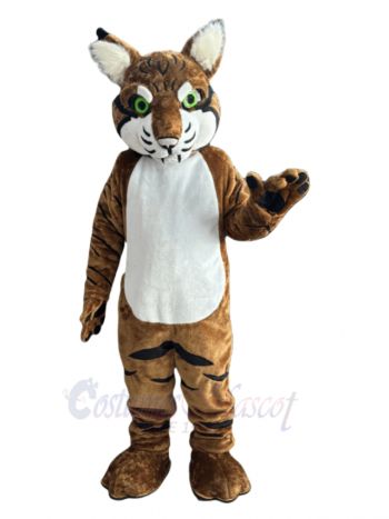 Green Eyes Bobcat Mascot Costume Animal