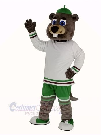 Sport Beaver with Big Nose Mascot Costume Animal