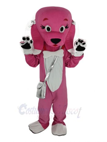 Pink Dog Mascot Costume Animal