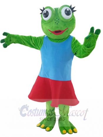 Girl Frog Mascot Costume Animal