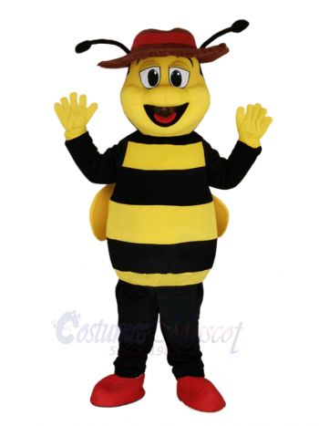 Cute Bee in the Hat Mascot Costume Insect