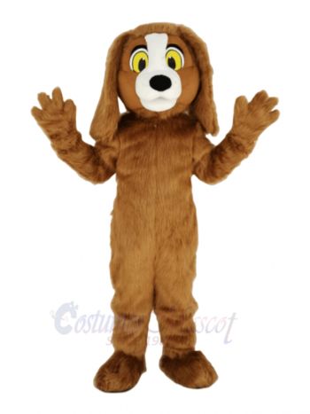 Brown Furry Dog Mascot Costume Animal