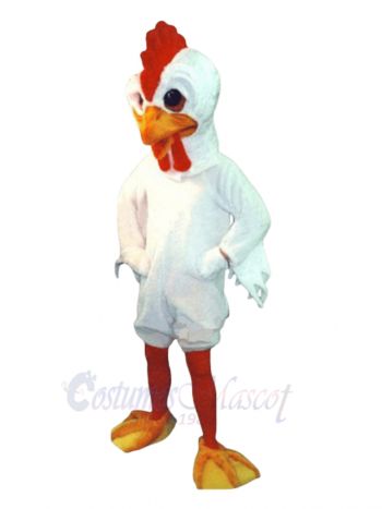 Slim White Rooster Mascot Costumes